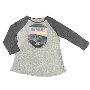 Everlast Womens Sport 3/4  Sleeve gray  T Shirt Size L/G